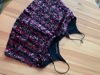 crop top lentejuelas