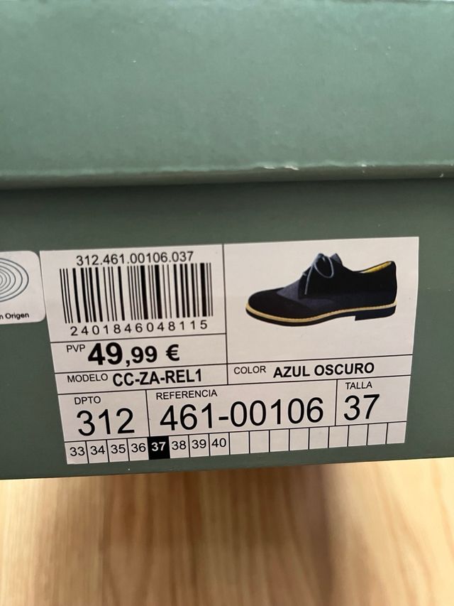 Zapatos Oxford niño T.37