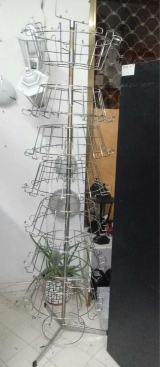 Expositor giratorio tiendas acero inox