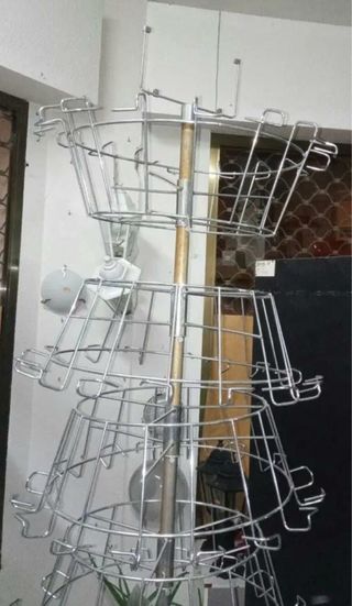 Expositor giratorio tiendas acero inox