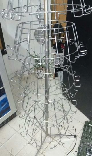 Expositor giratorio tiendas acero inox