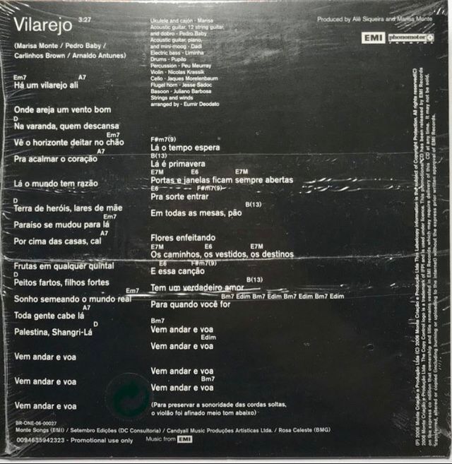 CD Single Marisa Monte Vilarejo