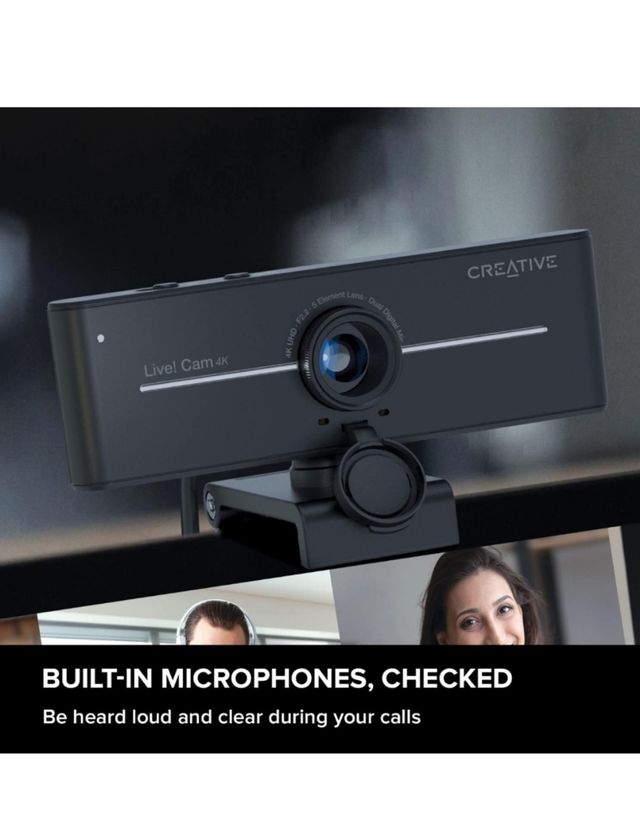 🆕️NUEVA CREATIVE Live! CAM Sync 4K UHD USB Webcam