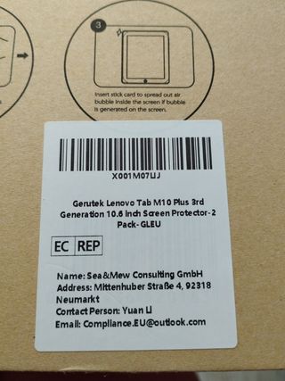 Cristal templado para Tablet Lenovo M10 