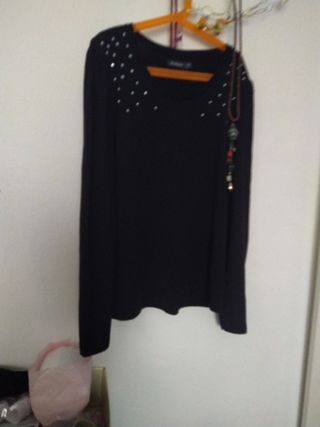 Camiseta inexteso negra manga larga