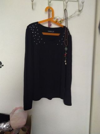 Camiseta inexteso negra manga larga
