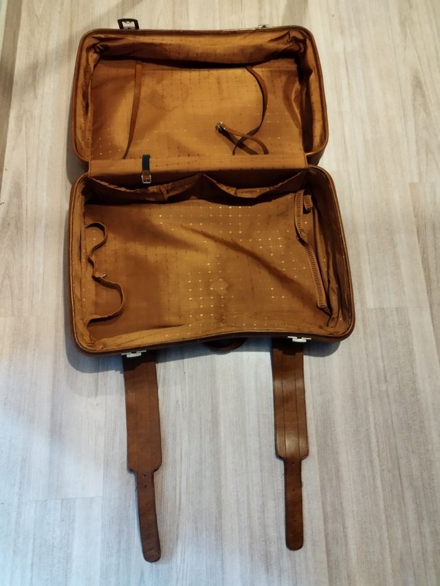 Maleta cuero vintage