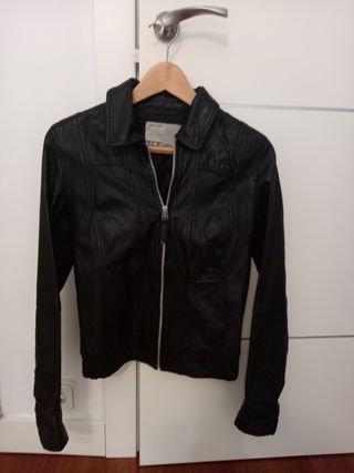 Cazadora cuero zara