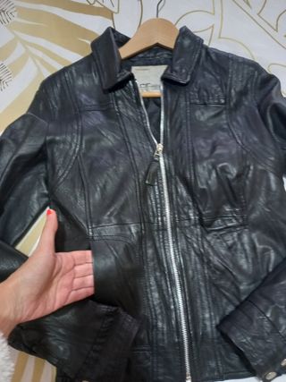 Cazadora cuero zara