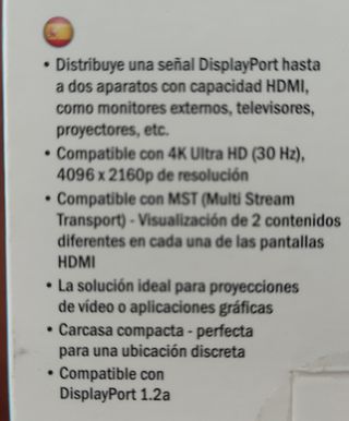 Switch/Commutador 2 puertos HDMI 4k