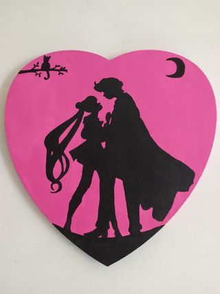 Sailor Moon Quadro Cuadro manga amore corazon