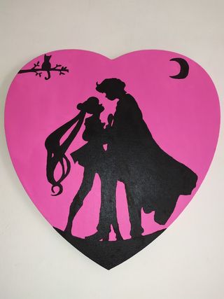 Sailor Moon Quadro Cuadro manga amore corazon