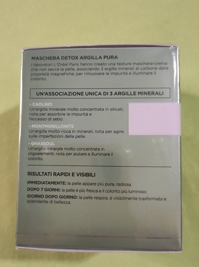Maschera detox argilla pura