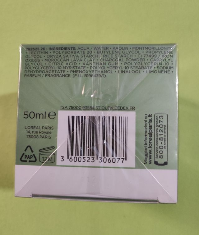 Maschera detox argilla pura