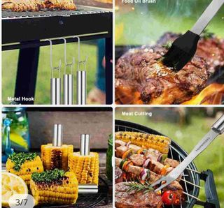 ESTUCHE COMPLETO UTENSILIOS BARBACOA NUEVO