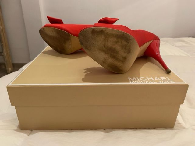 Zapatos rojos raso fiesta zara T38