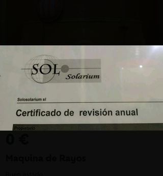 Gabina de rayos uva 