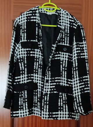 Traje de punto Señora blanco y negro dos piezas