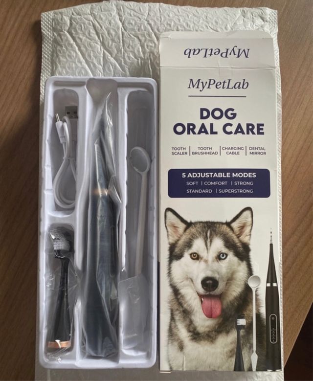 Aparato limpieza boca mascota