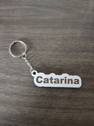 Porta chaves de madeira com nome