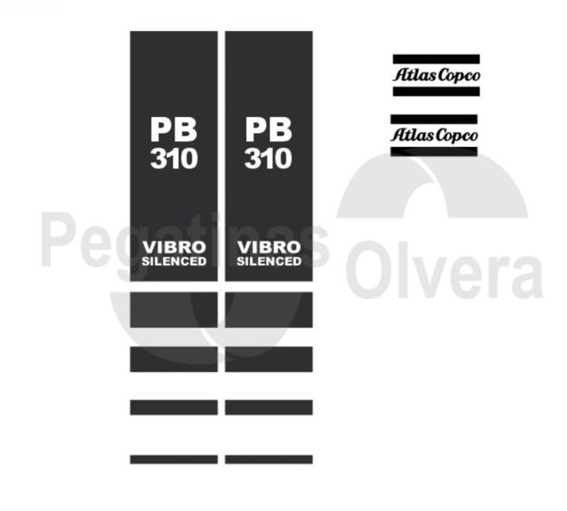 Kit Adhesivos Atlas Copco PB 310