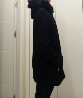 Abrigo de paño negro