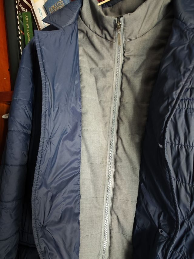 Chaqueta acolchado azul de hombre