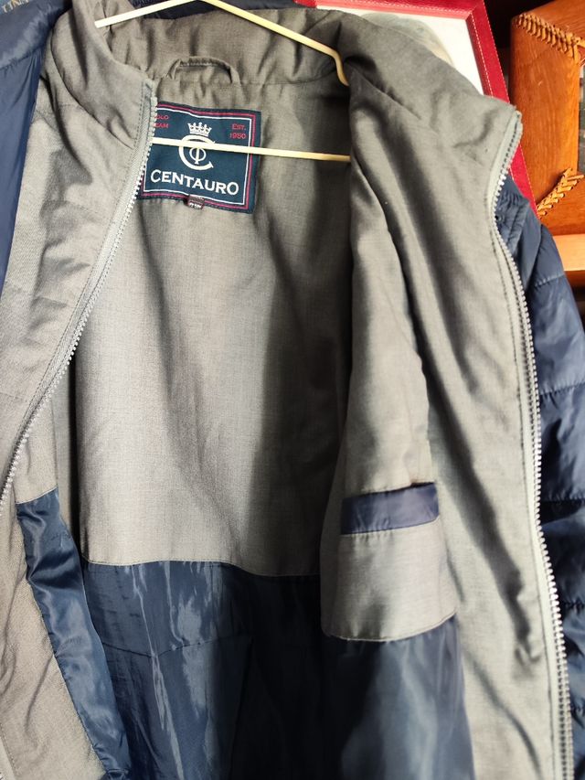 Chaqueta acolchado azul de hombre