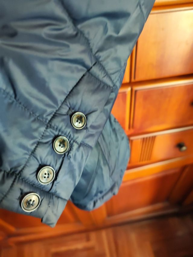 Chaqueta acolchado azul de hombre