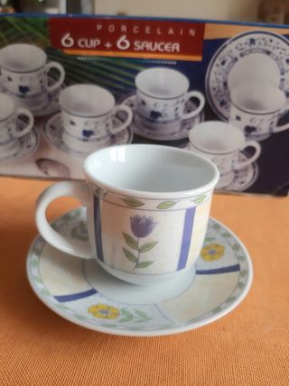 6 Tazze caffè di porcellana