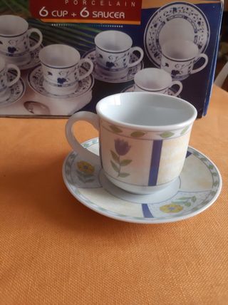 6 Tazze caffè di porcellana