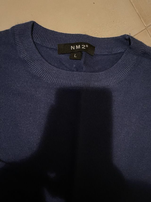 maglioncino girocollo blu