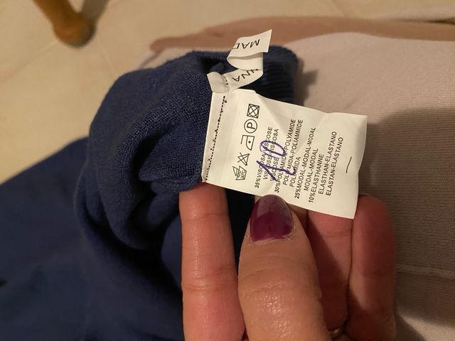 maglioncino girocollo blu