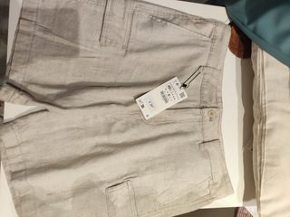 Pantalón corto bermuda Zara cruda 40