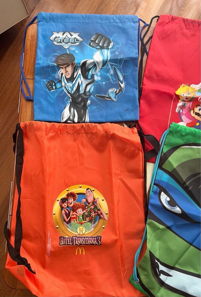 4 sacche cartoons bambino