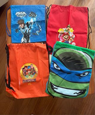 4 sacche cartoons bambino