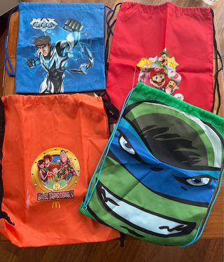 4 sacche cartoons bambino