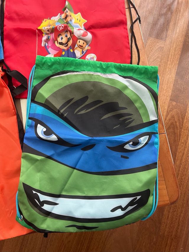 4 sacche cartoons bambino