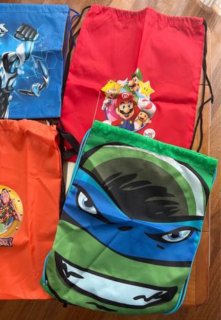 4 sacche cartoons bambino