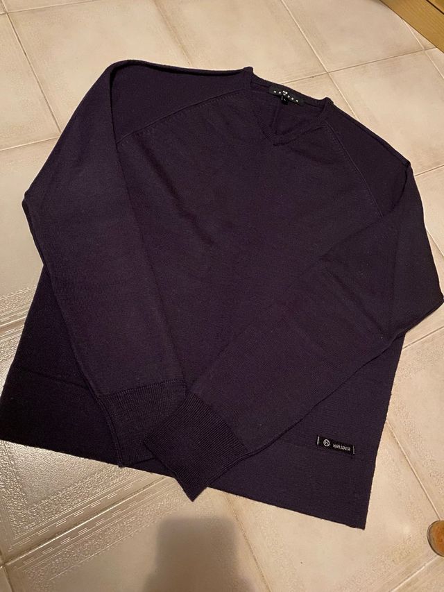 maglioncino scollo V viola