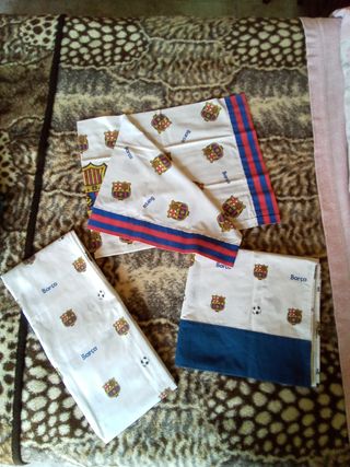 Conjunto sábanas Barça cama 90 cm