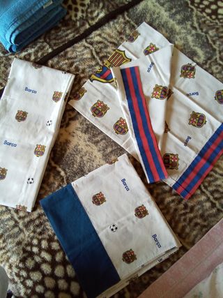 Conjunto sábanas Barça cama 90 cm