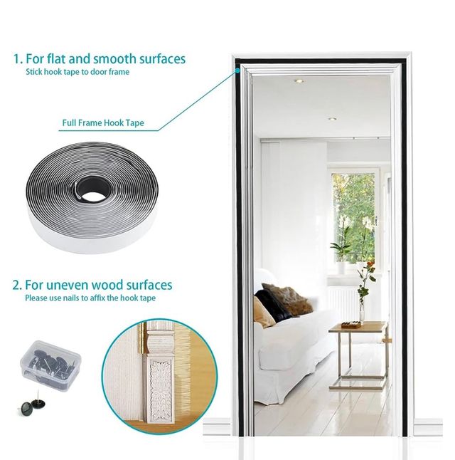 Zanzariera Apalus con Magneti per Porte, 140x240CM