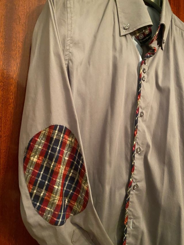 camicia uomo grigia