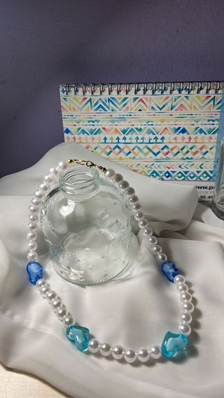 Collar de corazones azules 💙