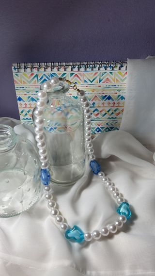 Collar de corazones azules 💙