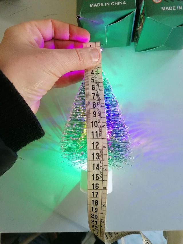 3 mini alberi di natale, luminosi