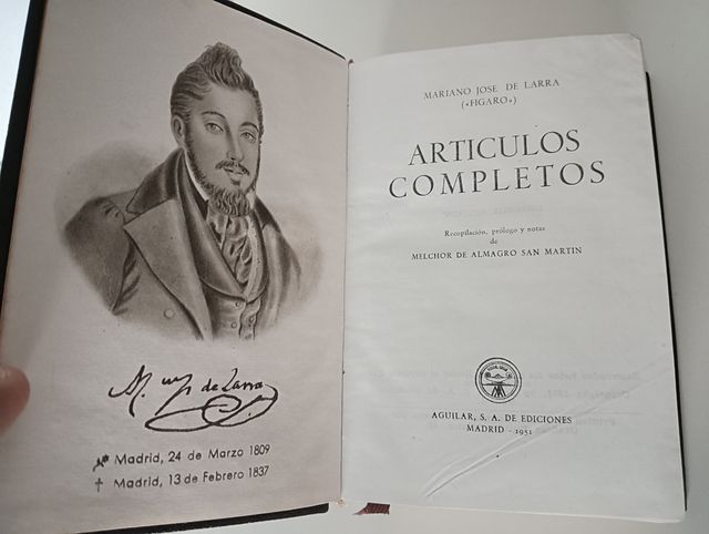 LARRA ARTÍCULOS COMPLETOS. AGUILAR 1951