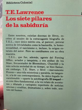 LAWRENCE DE ARABIA: los 7 pilares de la sabiduría