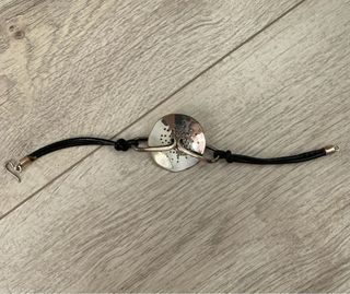 Pulsera de cuero y plata
